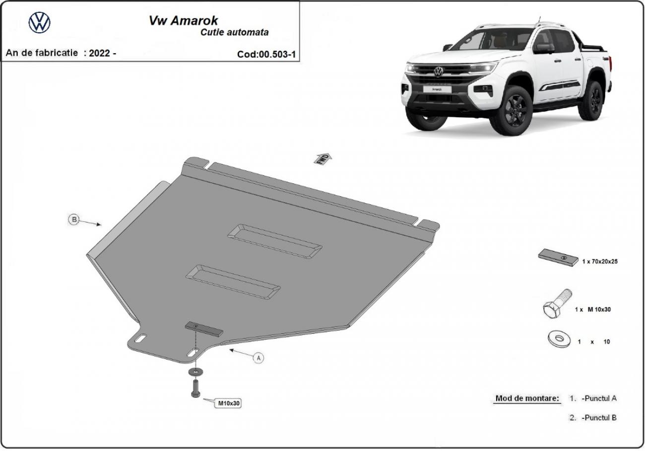 Hasplåt Stål Växellåda | VW Amarok II (2022-2026) - 2