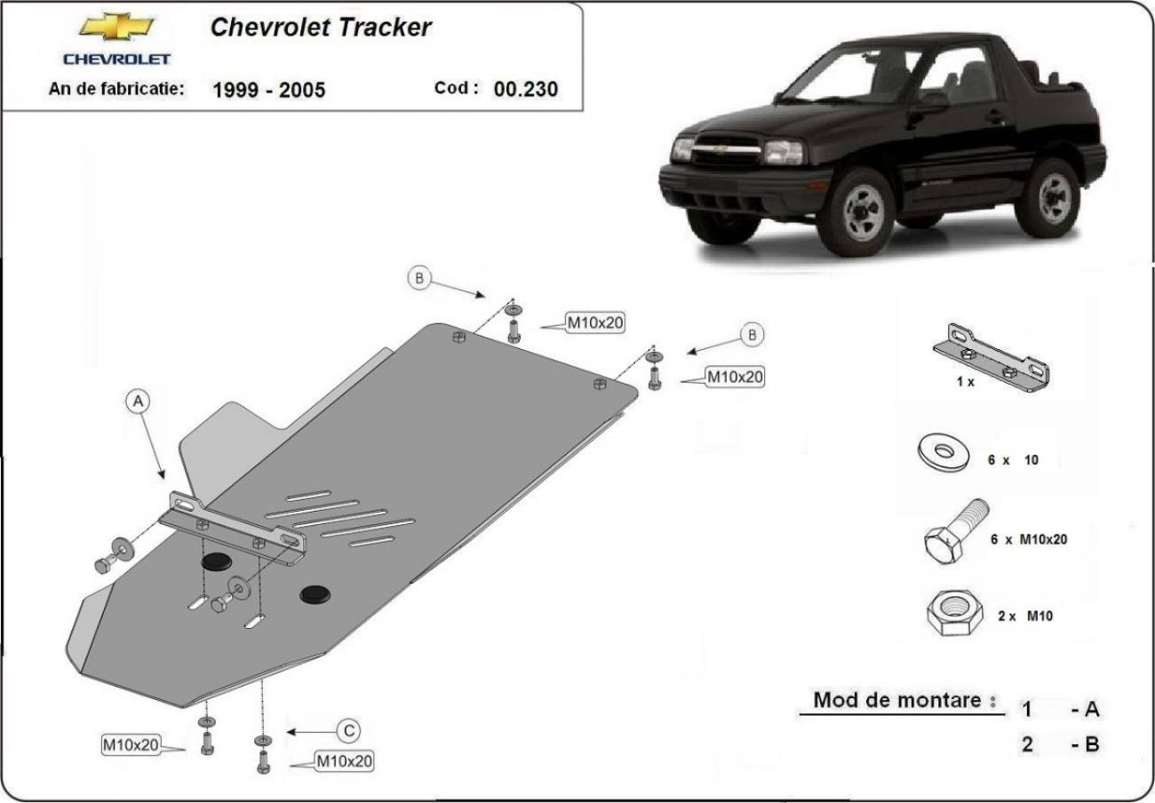 Pohjapanssari Teräs Gearbox | Chevrolet Tracker (1999-2005) - 3