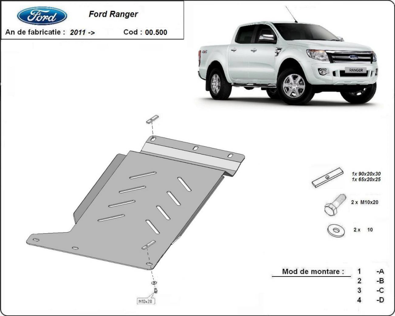 Hasplåt Stål Växellåda | Ford Ranger (2011-2020) - 3