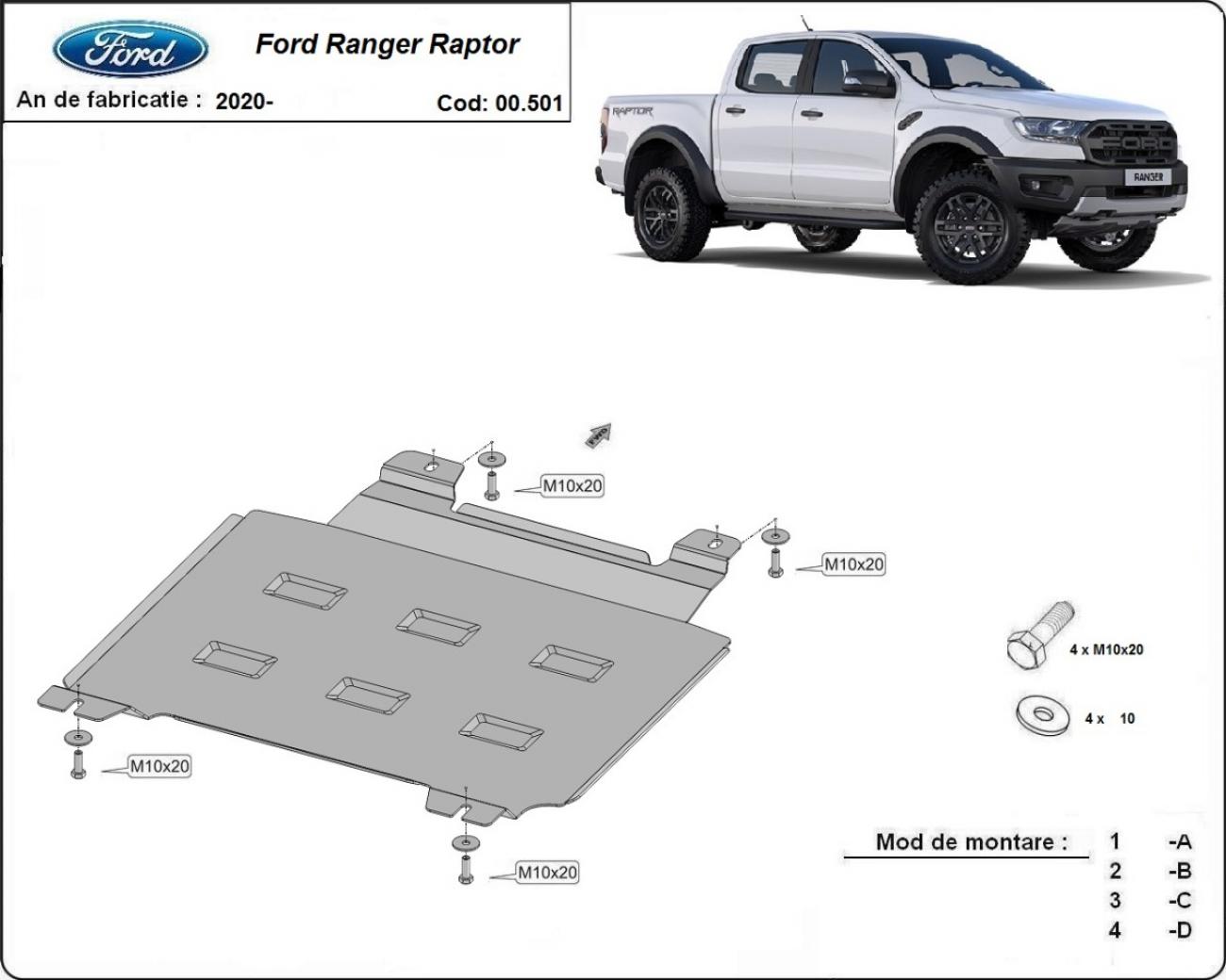 Hasplåt Stål Växellåda | Ford Ranger Raptor (2020-2023) - 3