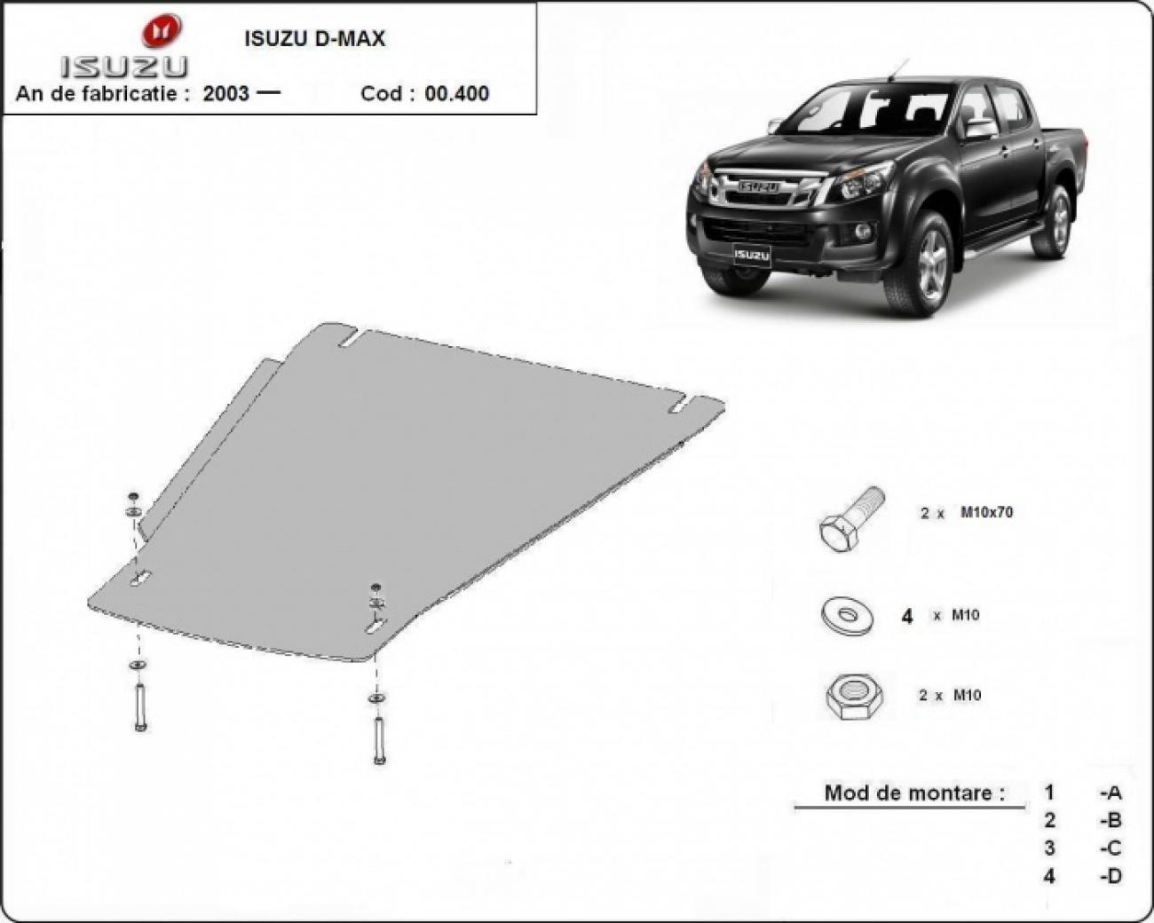 Skid plate Steel Gearbox | Isuzu D-Max (2012-2019) - 3