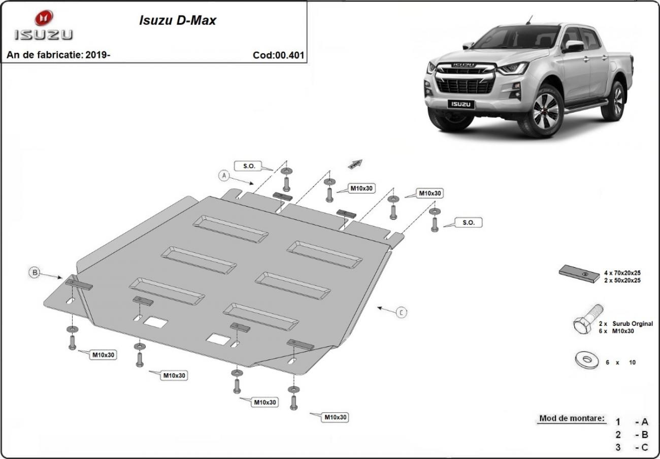 Skid plate Steel Gearbox | Isuzu D-Max (2019-2026) - 3