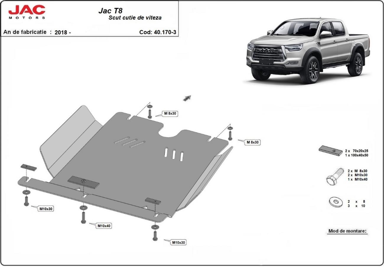 Bundplade Stål Gearkasse | Jac T8 (2018-2026) - 3