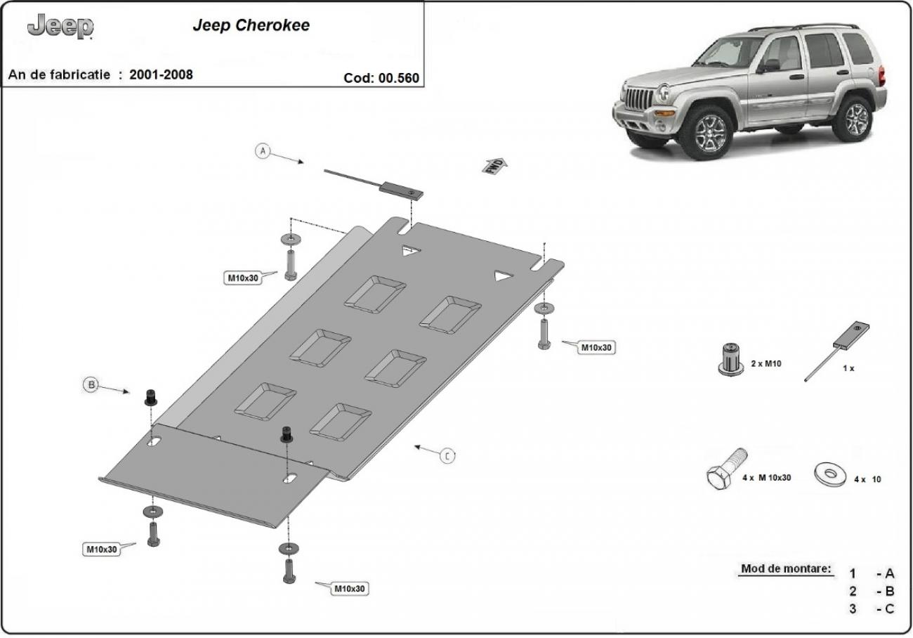 Skid plate Steel Gearbox | Jeep Cherokee - KJ (2001-2008) - 3