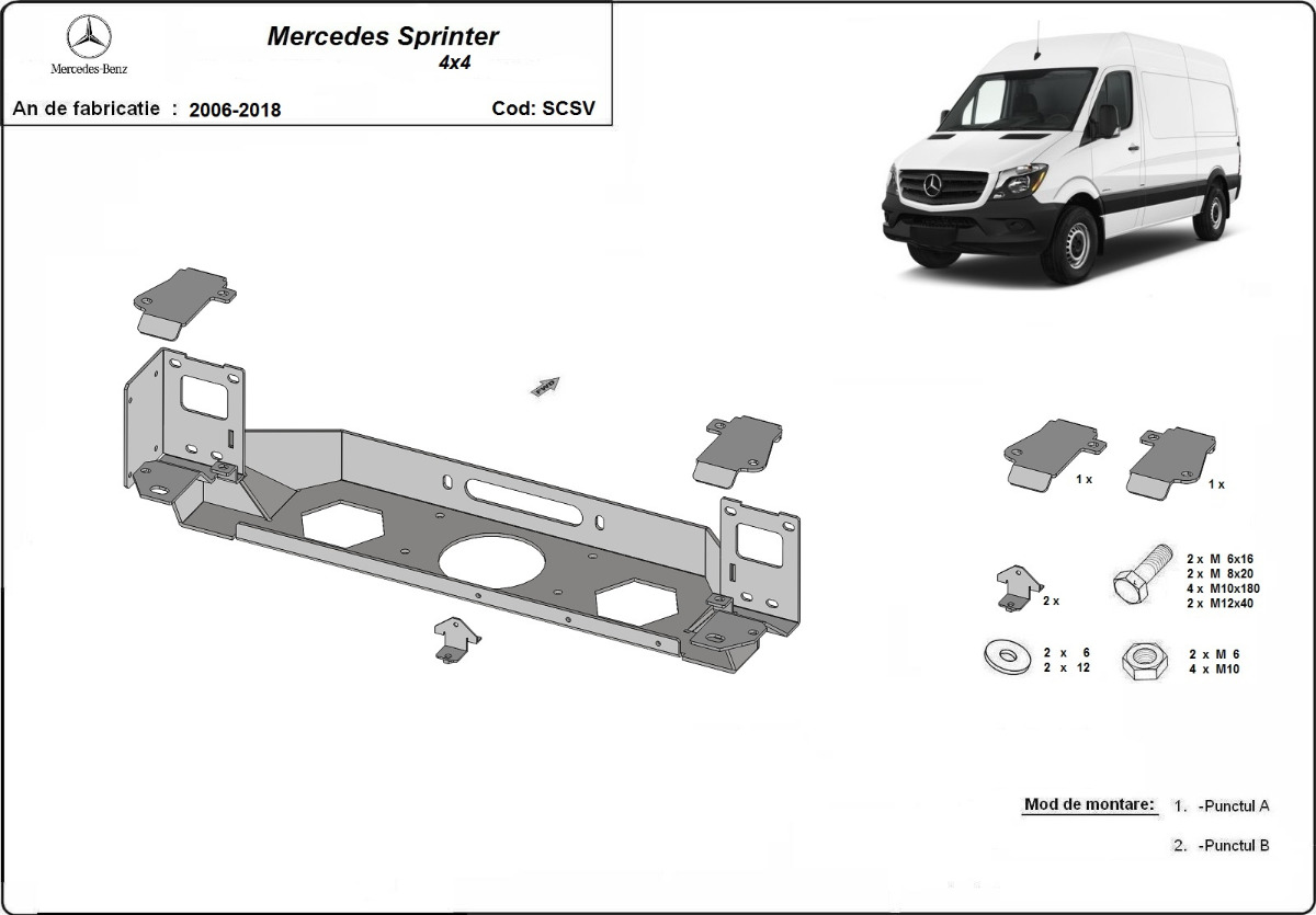 Winch Bracket | Mercedes Sprinter (2006-2018) - 2