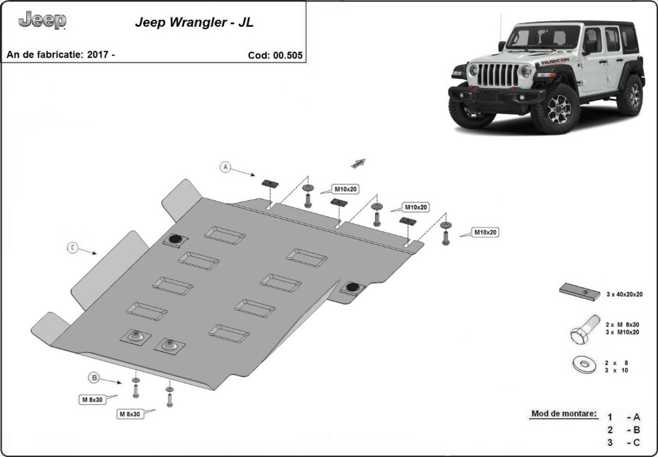 Hasplåt Stål Växellåda | Jeep Wrangler - JL (2017-2026) - 3