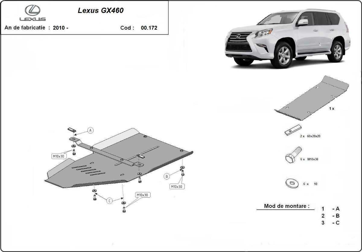 Skid plate Steel Gearbox | Lexus GX460 (2010-2026) - 3