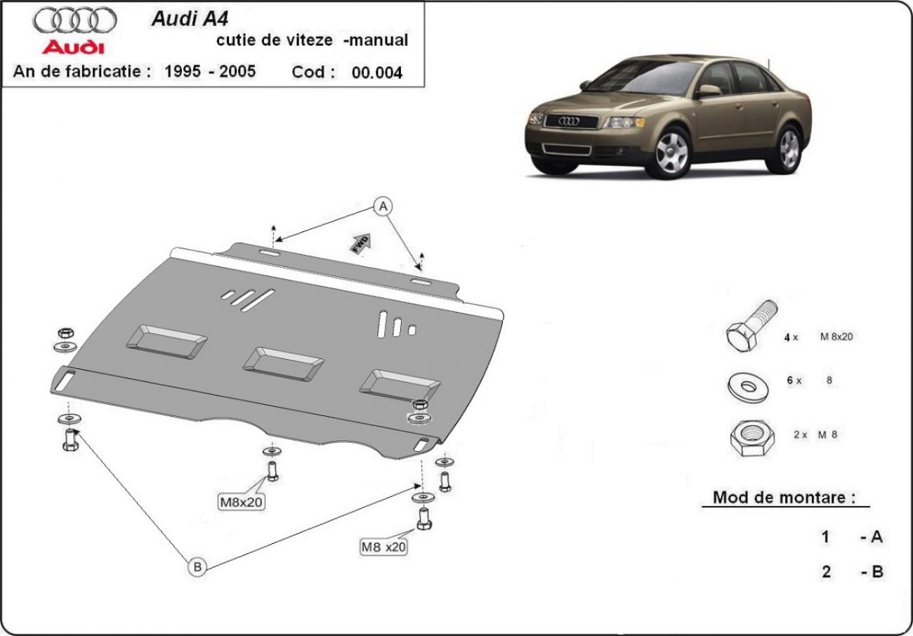 Hasplåt Stål Växellåda | Audi A4 B6 (2000-2005) - 3