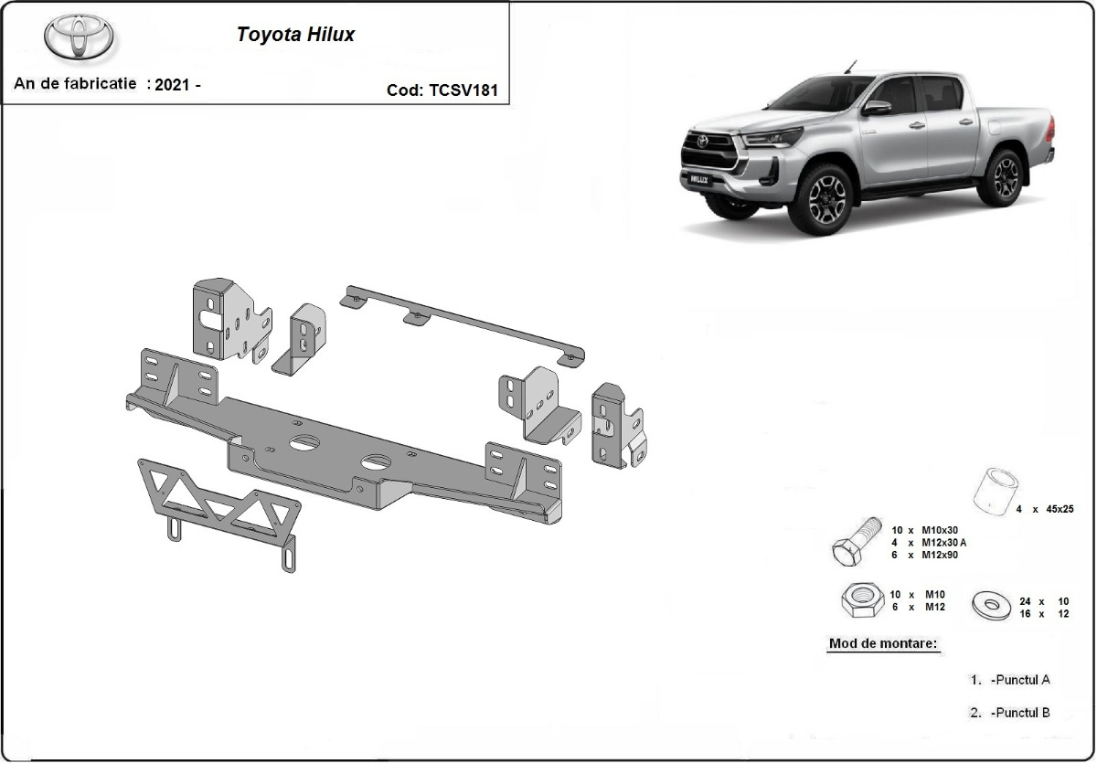 Winch Bracket | Toyota Hilux Invincible (2021-2026) - 3