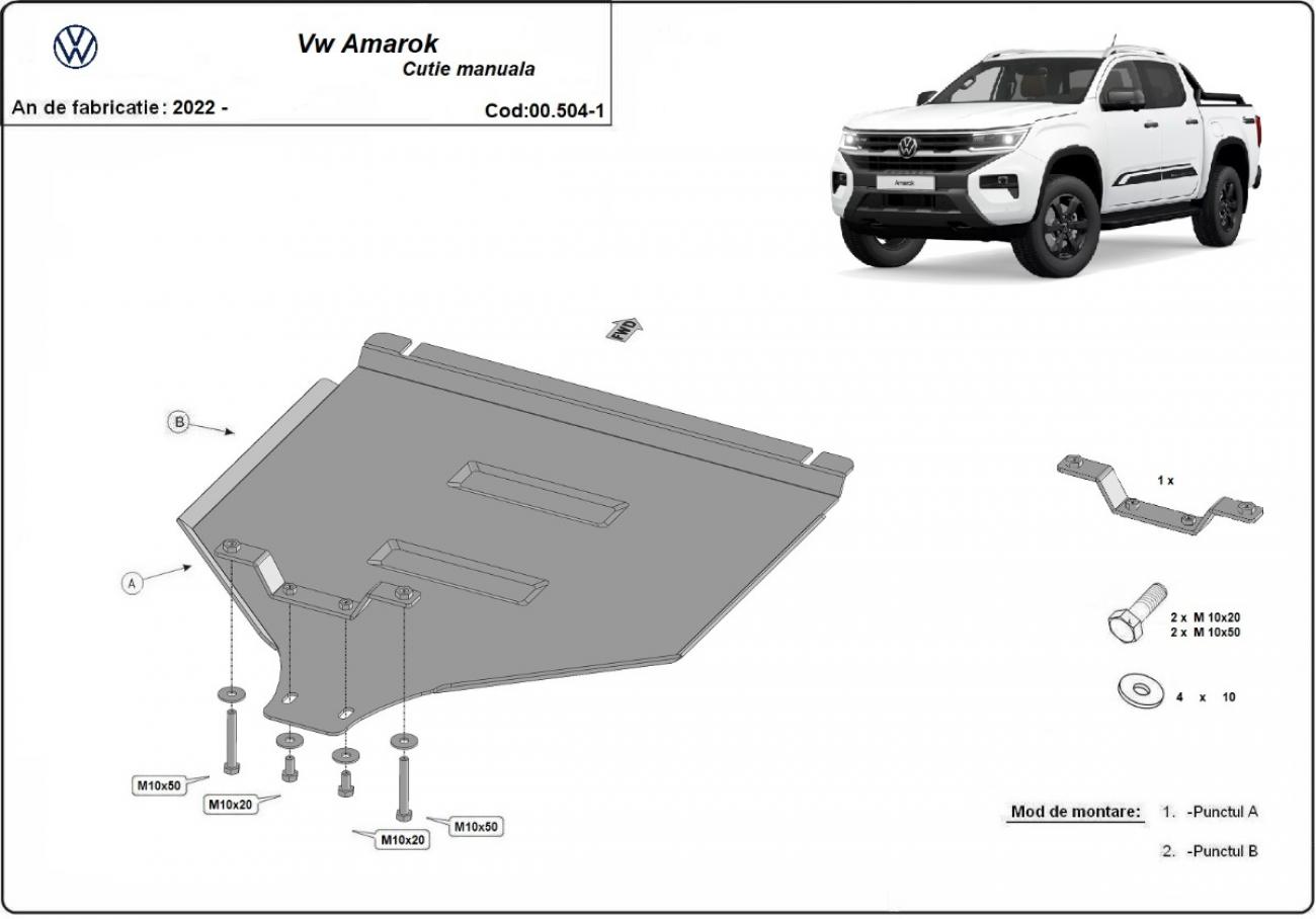 Bunnplate Stål Girkasse | VW Amarok II (2022-2026) - 3