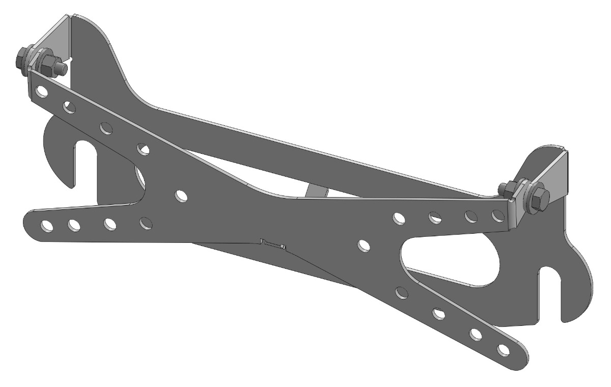 Folding License Plate Bracket for Winch - 7
