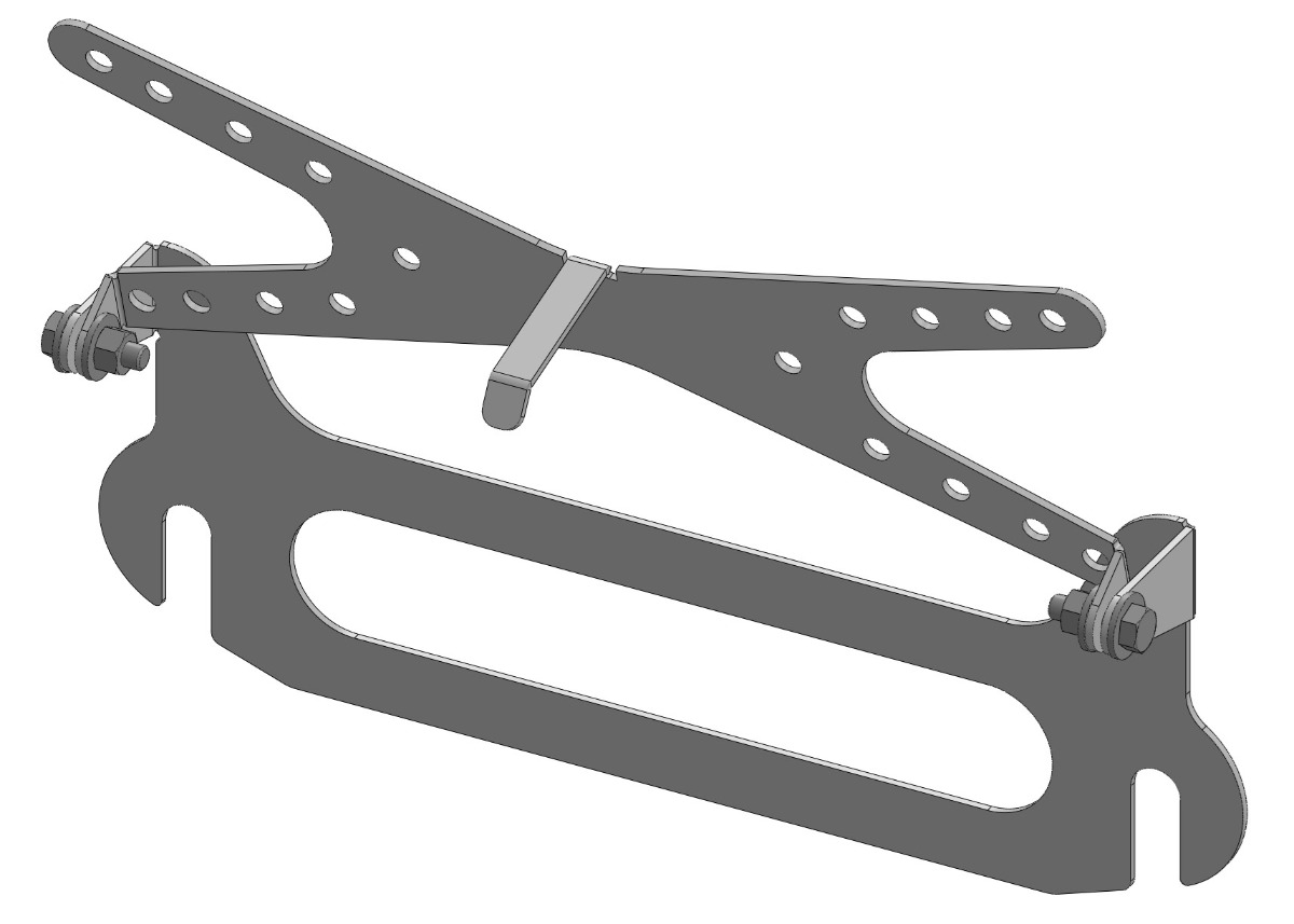 Folding License Plate Bracket for Winch - 11