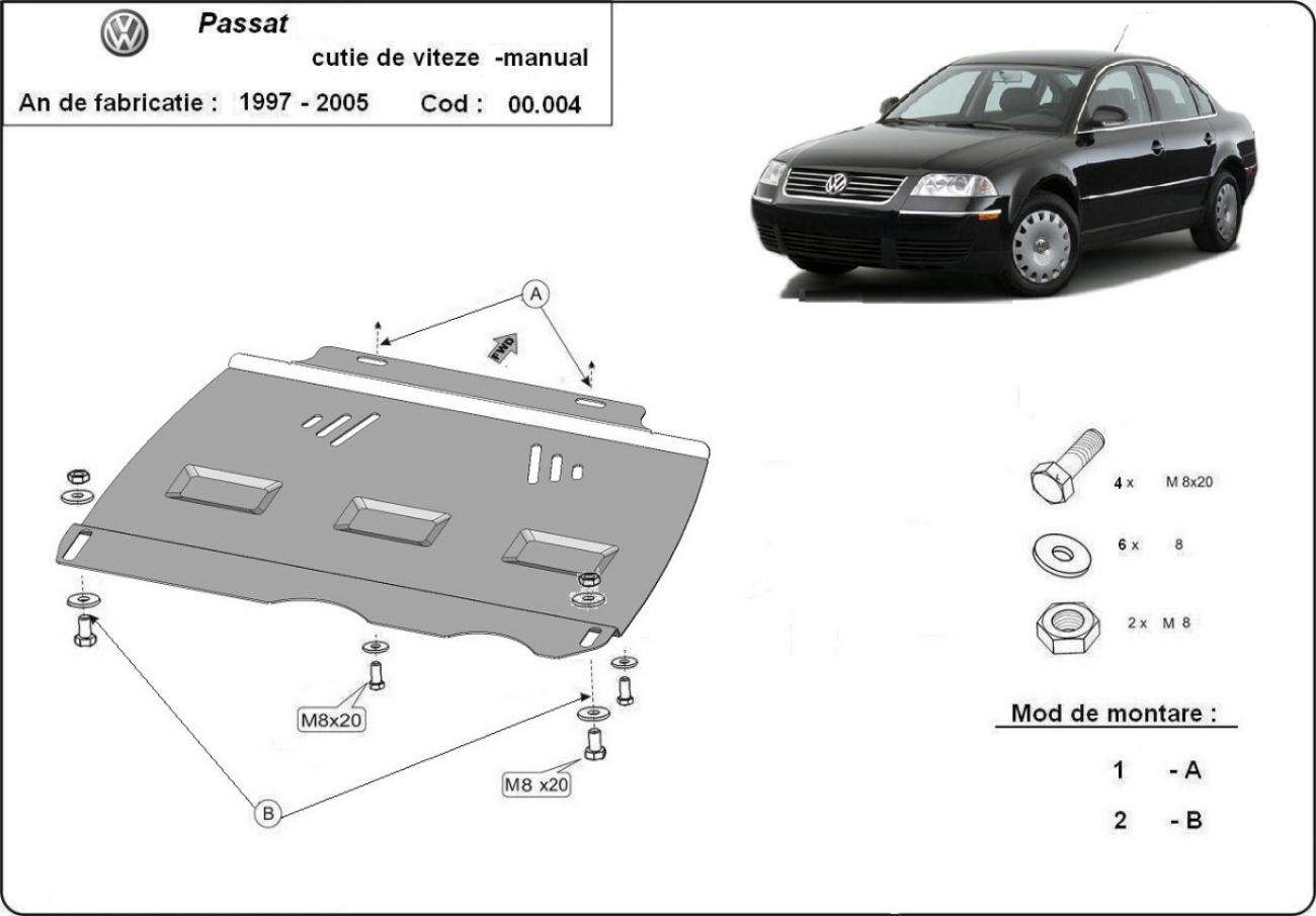 Bunnplate Stål Girkasse | VW Passat B5, B5.5 (1997-2005) - 3