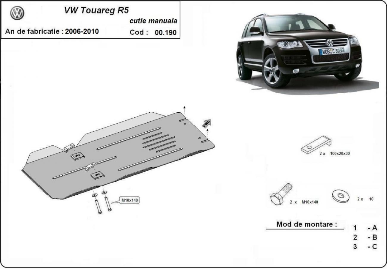 Skid plate Steel Gearbox | VW Touareg 7L (2006-2010) - 3