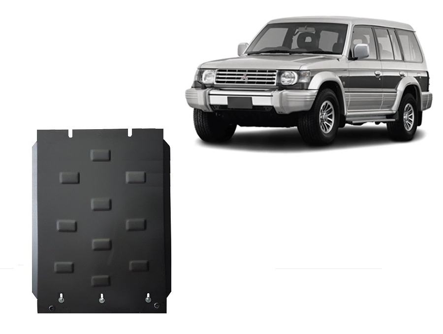 Stahl-Unterfahrschutz Getriebe | Mitsubishi Pajero 3 (V60, V70) (1999-2007) - 2