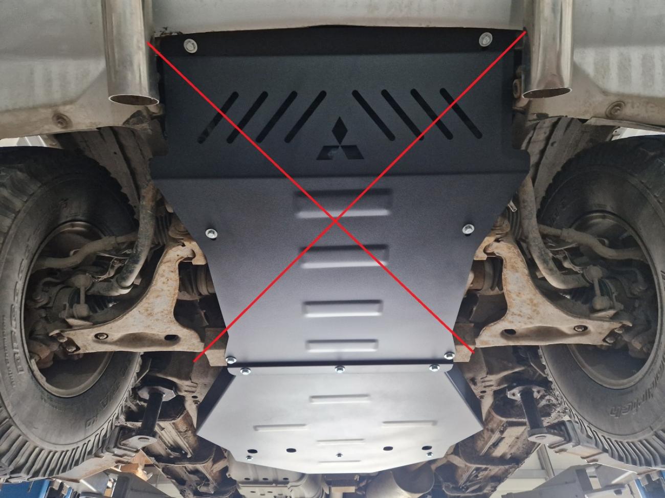 Bunnplate Stål Girkasse | Mitsubishi Pajero 3 (V60, V70) Vers 2.0 (1999-2007) - 8