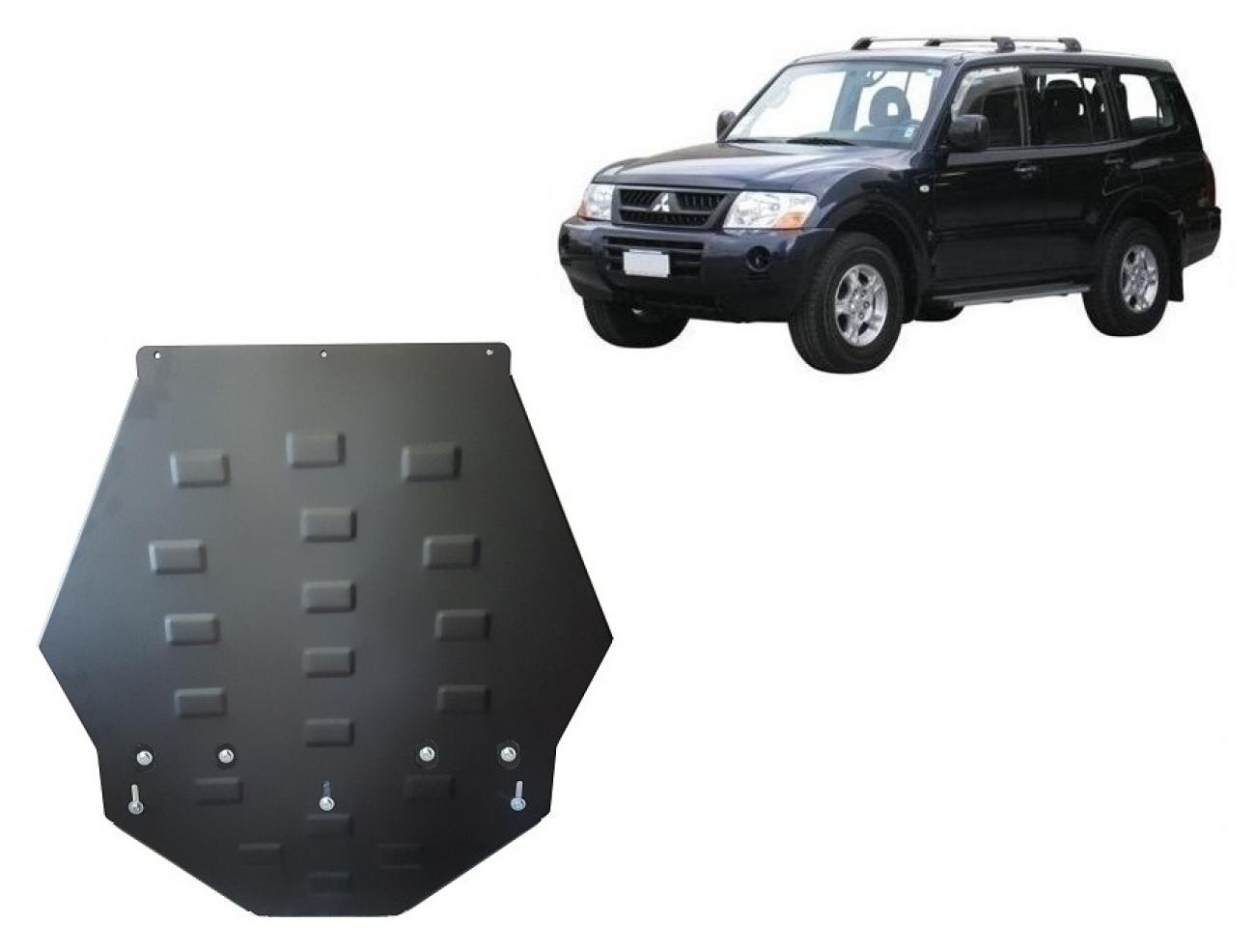 Bunnplate Stål Girkasse | Mitsubishi Pajero 3 (V60, V70) Vers 2.0 (1999-2007) - 2