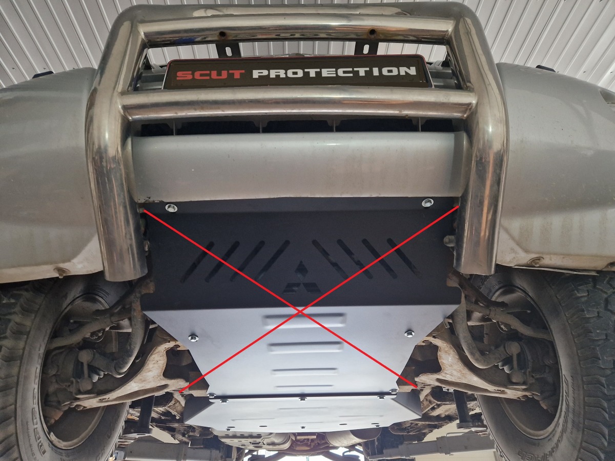 Protezione inferiore cambio in acciaio | Mitsubishi Pajero 4 (V80, V90) (2007-2021) - 8
