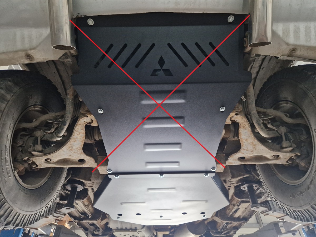 Protezione inferiore cambio in acciaio | Mitsubishi Pajero 4 (V80, V90) (2007-2021) - 7