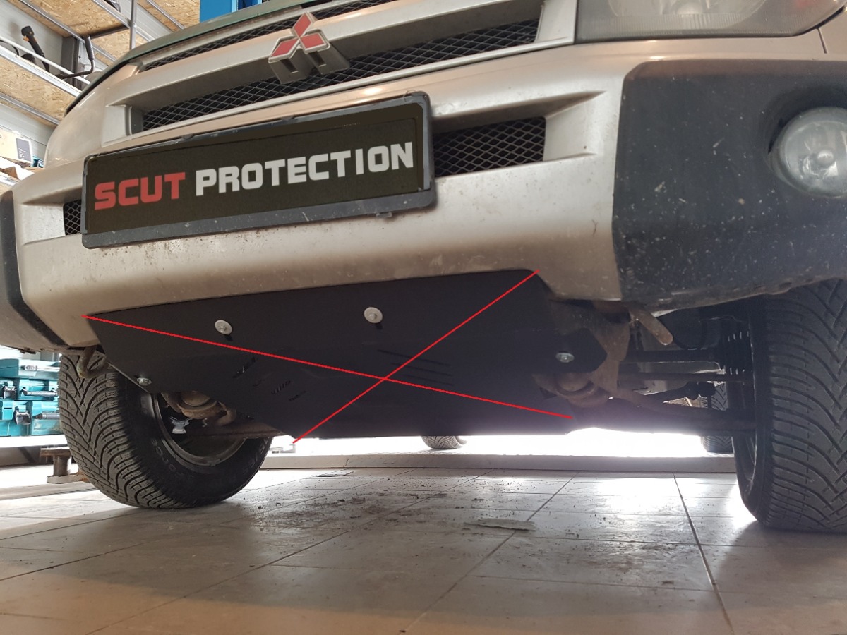 Protection inférieure de boîte de vitesses en acier | Mitsubishi Pajero Pinin (1997-2007) - 6
