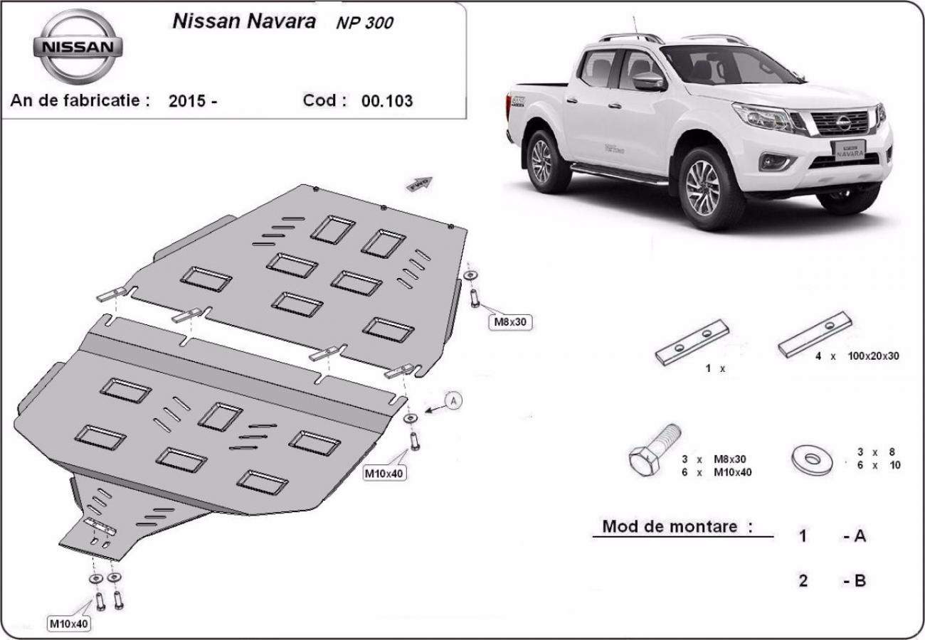 Hasplåt Stål Växellåda | Nissan Navara NP300 - D23 (2015-2021) - 3