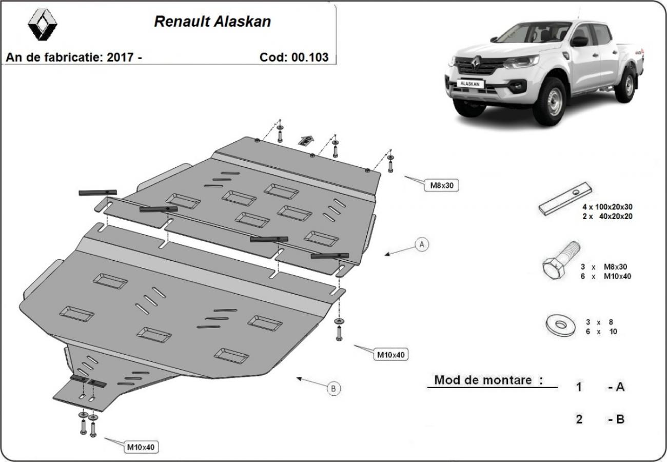 Skid plate Steel Gearbox | Renault Alaskan (2017-2026) - 3