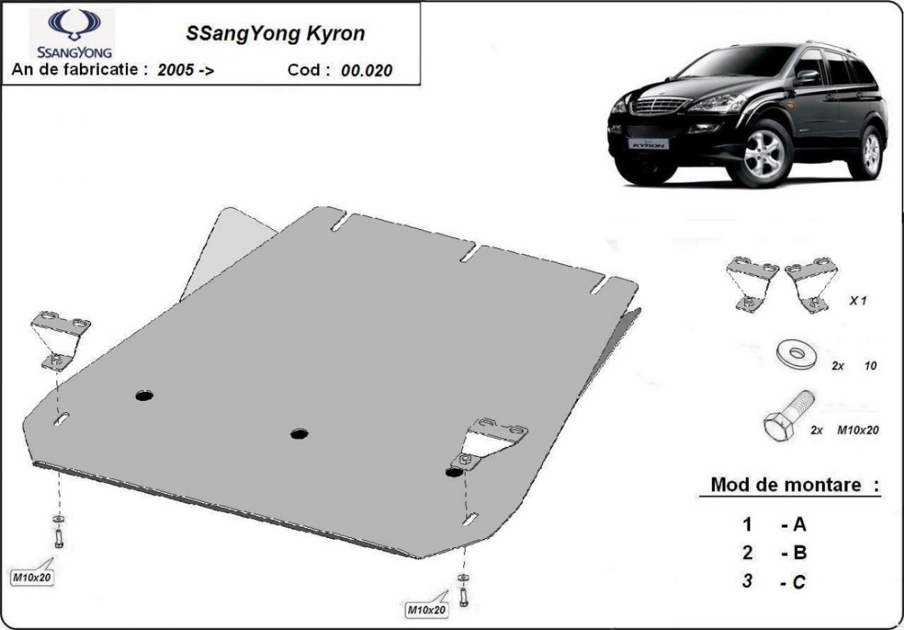 Hasplåt Stål Växellåda | SsangYong Kyron (2005-2014) - 3