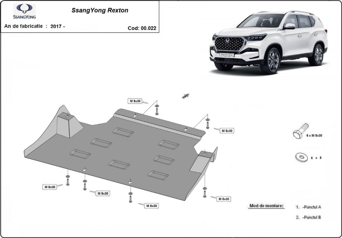 Hasplåt Stål Växellåda | SsangYong Rexton (2017-2026) - 3