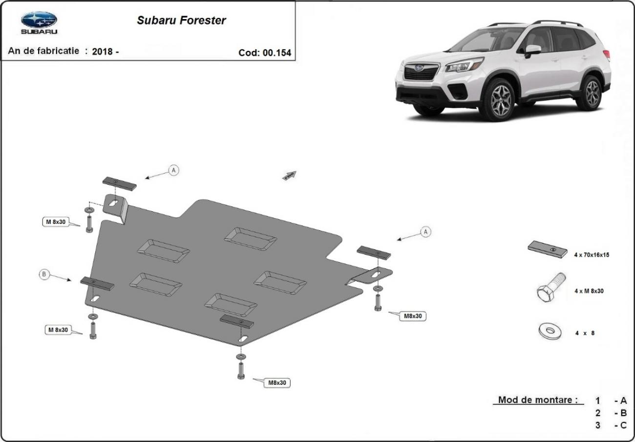 Pohjapanssari Teräs Gearbox | Subaru Forester 5 (2018-2024) - 3