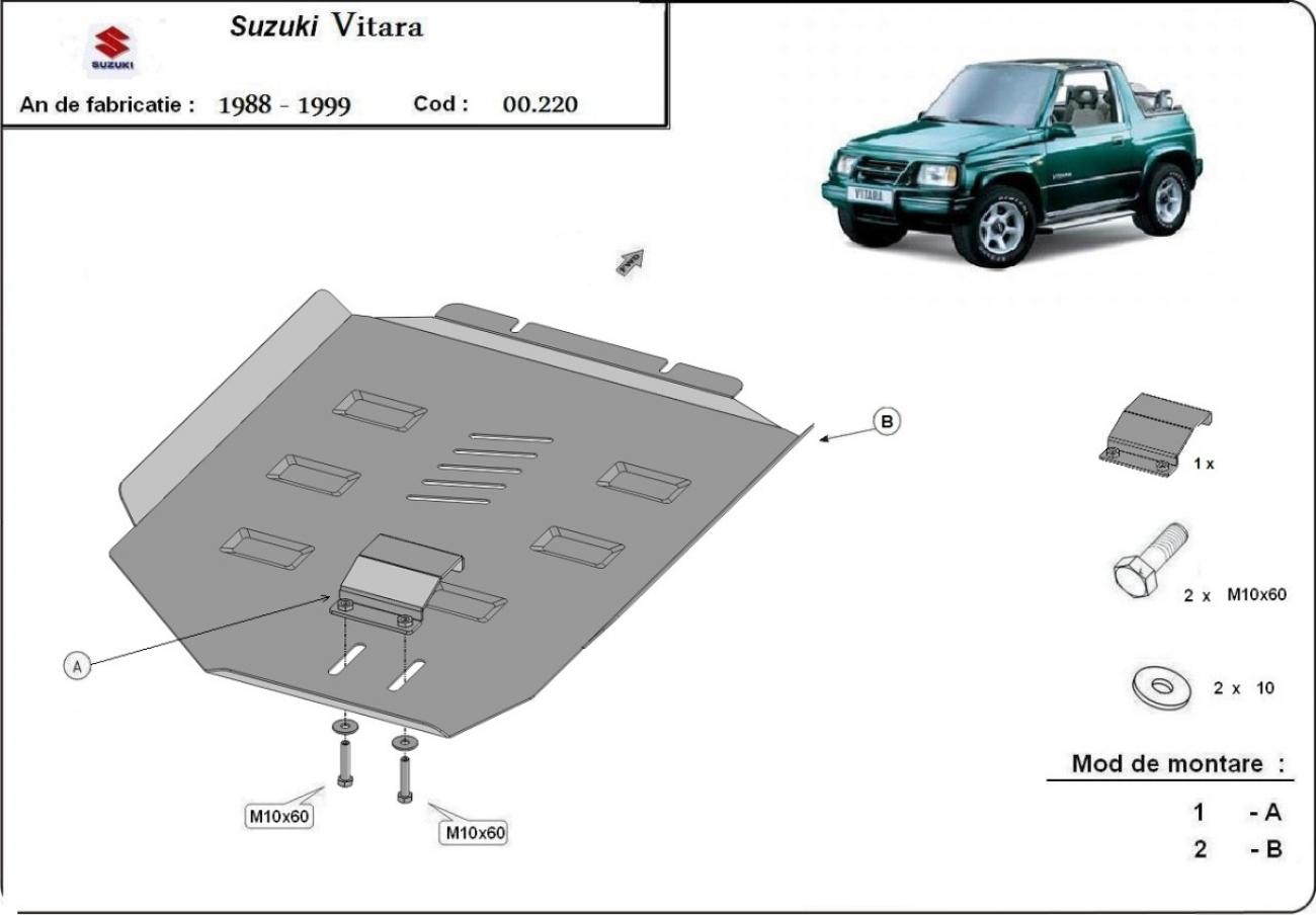 Hasplåt Stål Växellåda | Suzuki Vitara (1988-1999) - 3