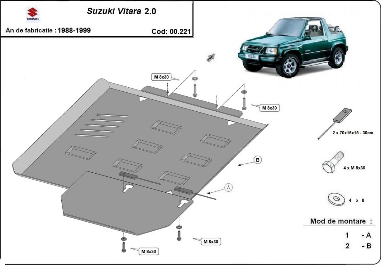 Bunnplate Stål Girkasse | Suzuki Vitara 2.0 (1988-1999) - 3