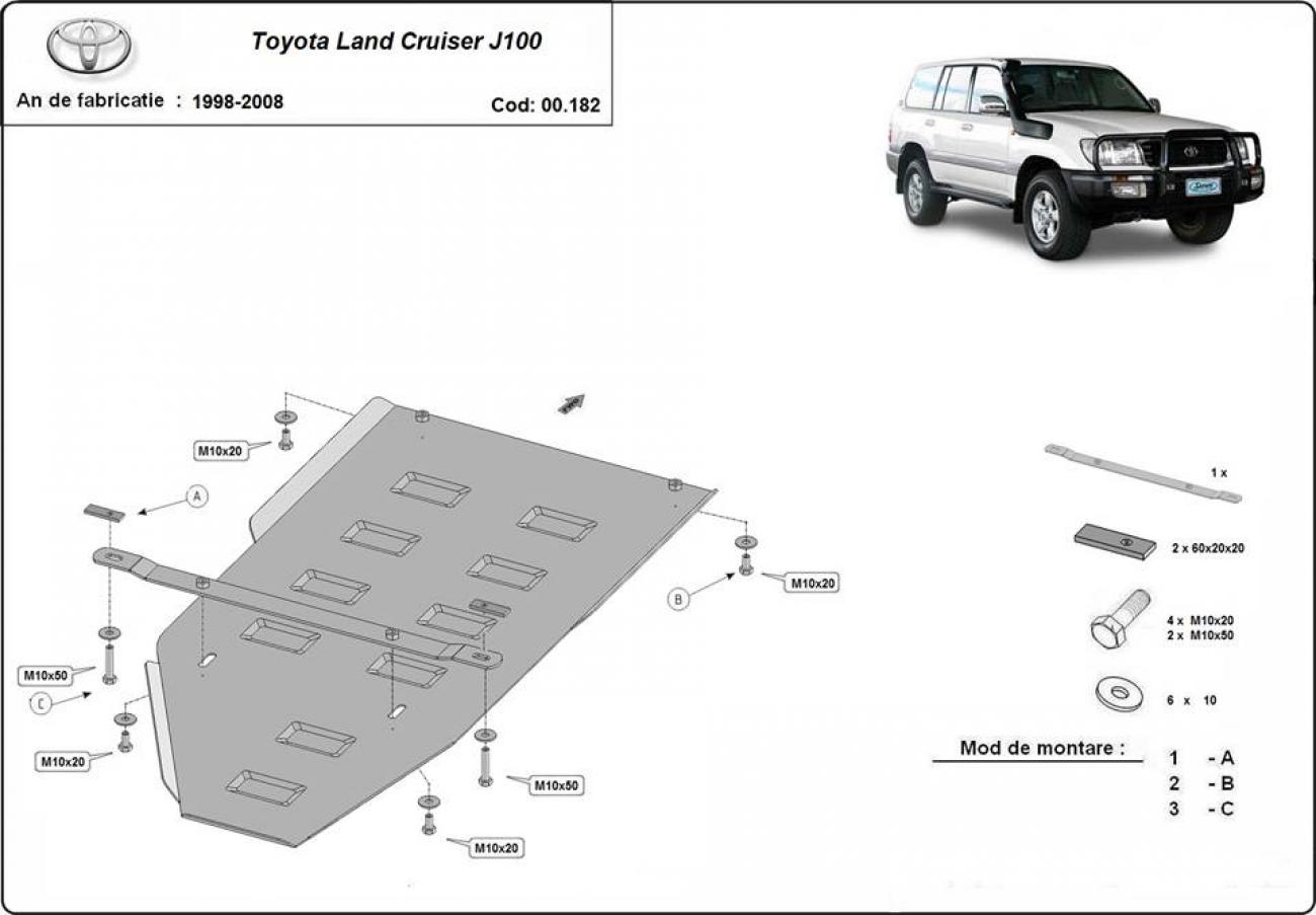 Skid plate Steel Gearbox | Toyota Land Cruiser J100 (1998-2008) - 3