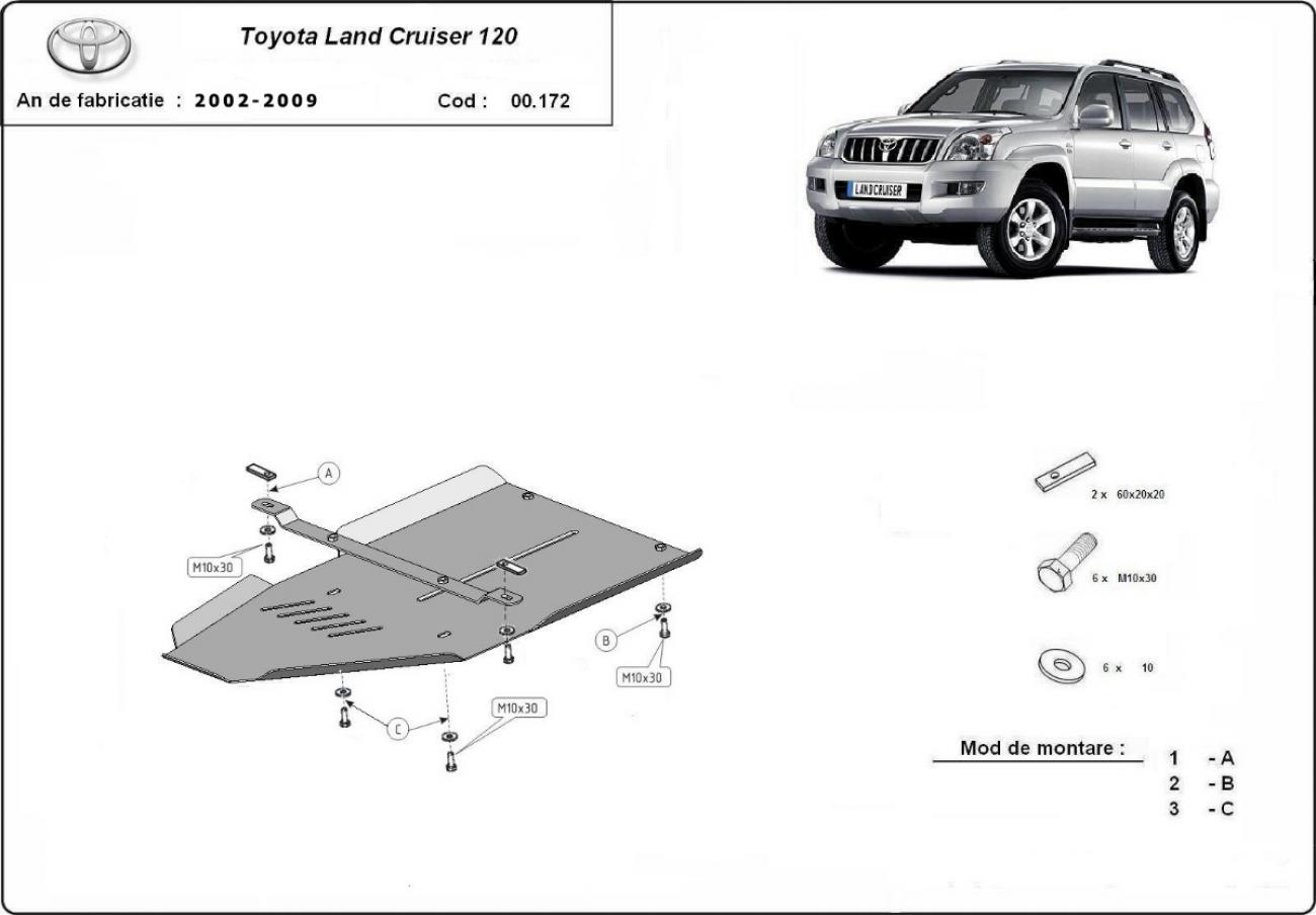 Bundplade Stål Gearkasse | Toyota Land Cruiser J120 (2002-2009) - 3