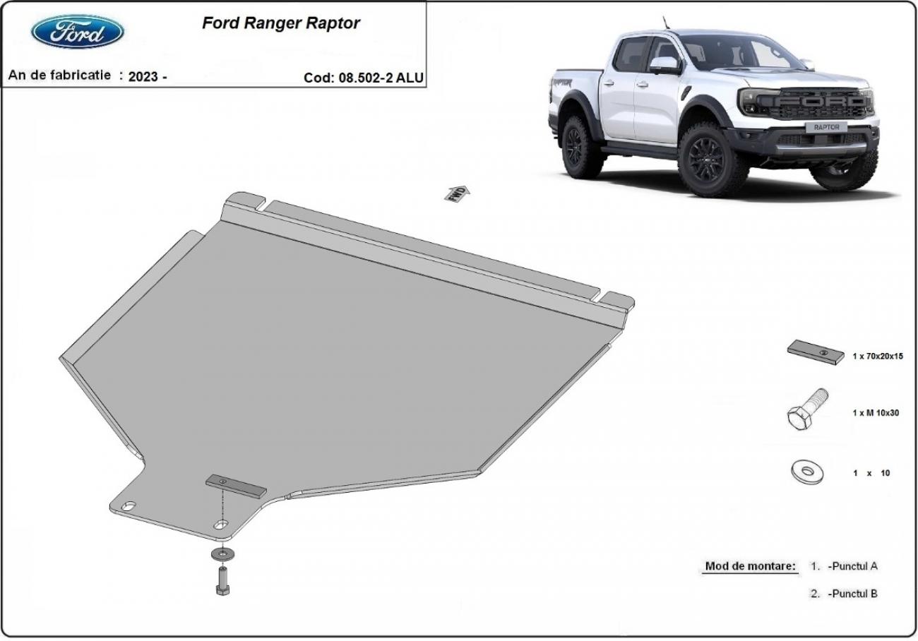 Skid plate Aluminium Gearbox | Ford Ranger Raptor (2023-2026) - 3