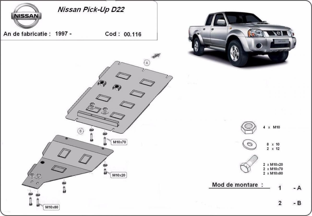 Hasplåt Stål Växellåda | Nissan Pick Up (1997-2017) - 3