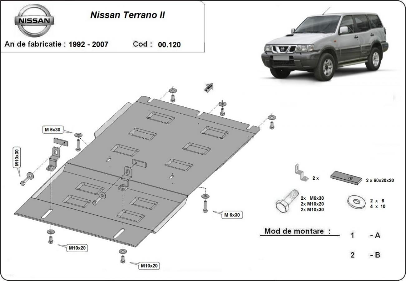 Hasplåt Stål Växellåda | Nissan Terrano II (1992-2007) - 3