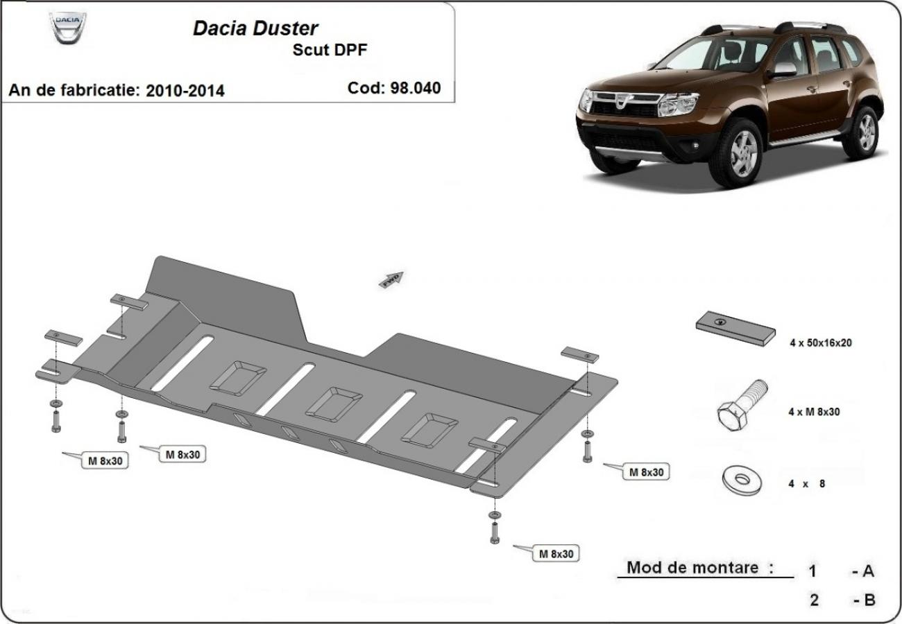 Bunnplate Stål DPF | Dacia Duster (2010-2014) - 3