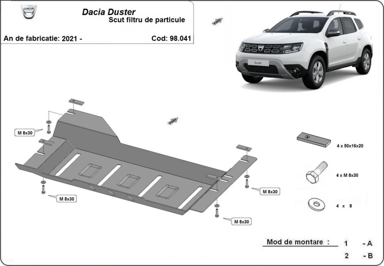 Bundplade Stål DPF | Dacia Duster (2021-2024) - 3