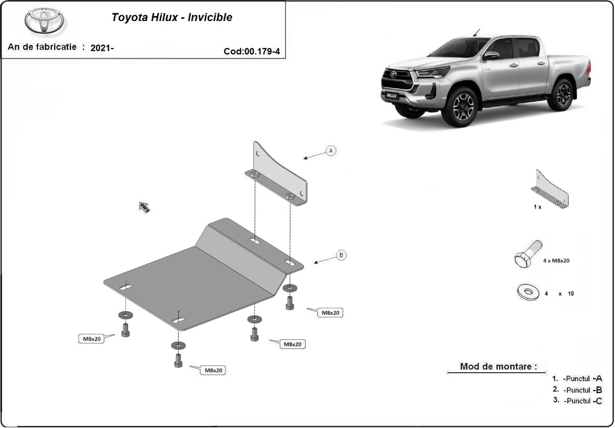 Protezione inferiore Acciaio Particle filter sensor | Toyota Hilux (2021-2026)