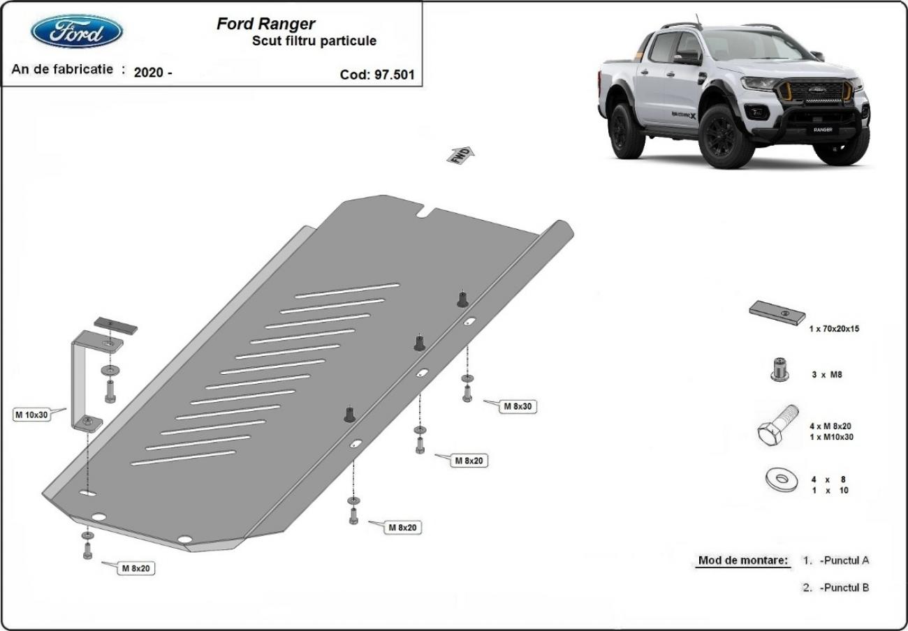 Bunnplate Stål DPF | Ford Ranger (2020-2023) - 3