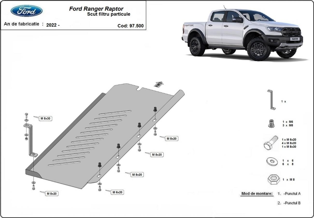 Skid plate Steel DPF | Ford Ranger Raptor (2020-2023) - 3