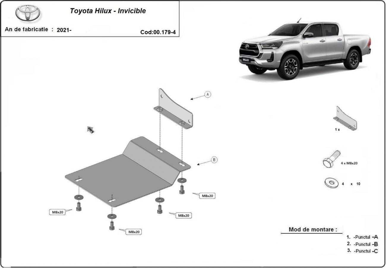 Skid plate Aluminium Particle filter sensor | Toyota Hilux (2021-2026) - 3