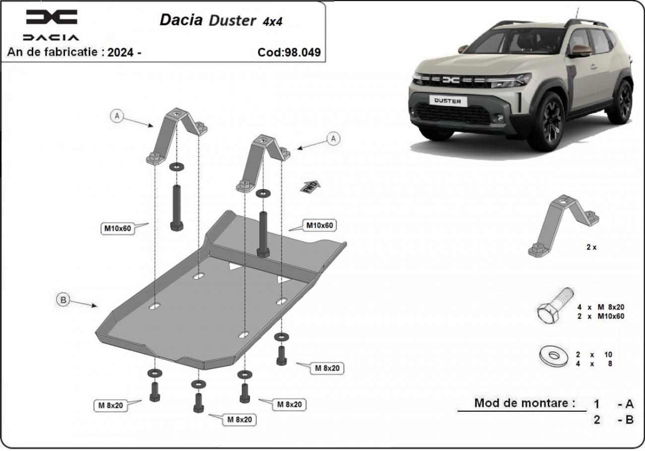 Bundplade Stål Bagdifferentiale | Dacia Duster 4x4 (2024-2026) - 3