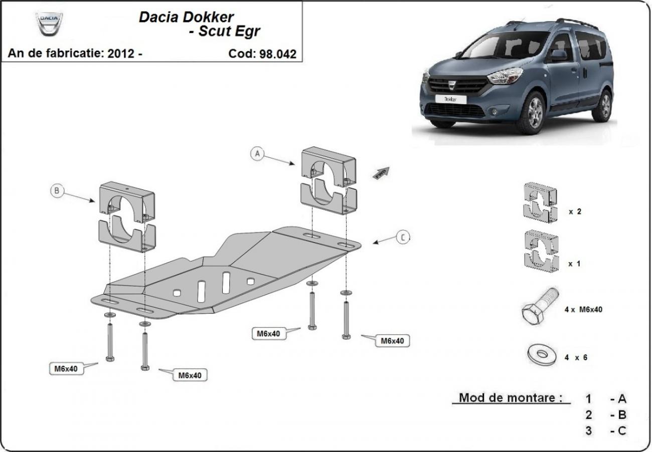 Hasplåt Stål EGR, system STOP&GO | Stop&Go system, EGR Dacia Dokker (2012-2026) - 3