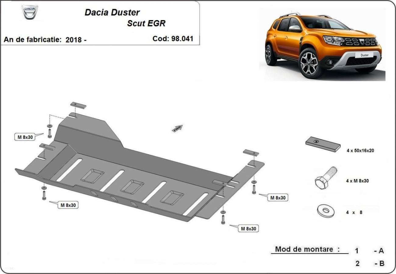 Skid plate Steel EGR, system STOP&GO | Dacia Duster (2018-2020) - 3