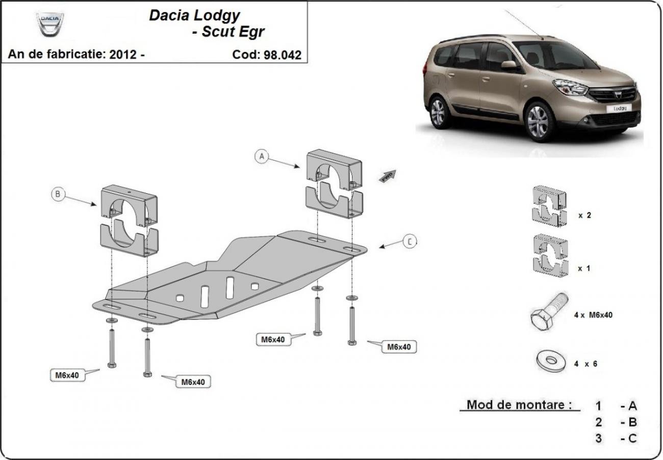 Bunnplate Stål EGR, system STOP&GO | Stop&Go system, EGR Dacia Lodgy (2012-2026) - 3