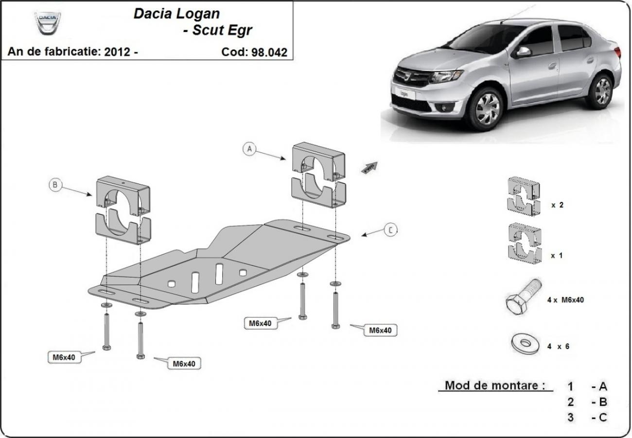 Hasplåt Stål EGR, system STOP&GO | Stop&Go system, EGR Dacia Logan 2 (2012-2020) - 3