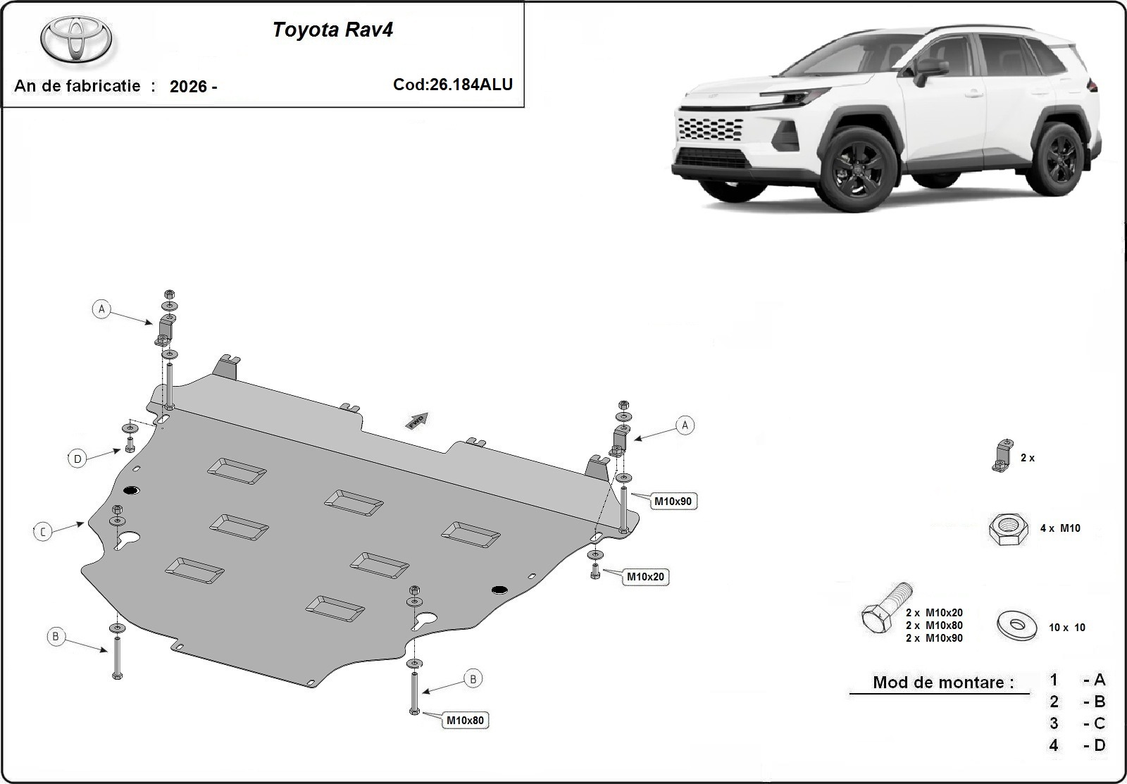 Pohjapanssari Aluminium Rear differential | Toyota RAV4 (2026-2026) - 3