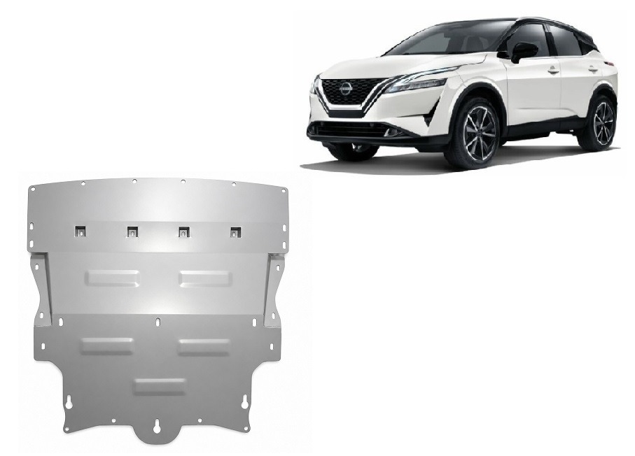 Bunnplate Aluminium Motor+ | Nissan Qashqai J12 (2021-2026) - 2