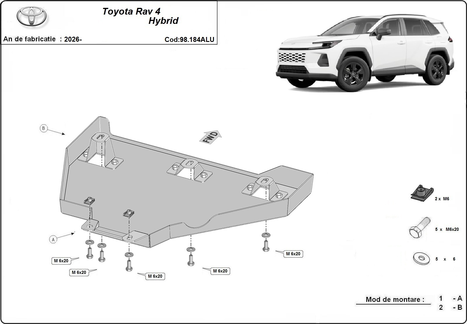 Bunnplate Aluminium Differensial | Toyota RAV4 (2026-2026) - 3